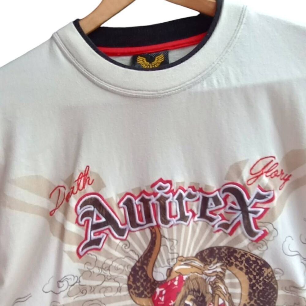 Avirex Tee shirt , death glory skeleton & snake HTF , vintage - Picture 4 of 6